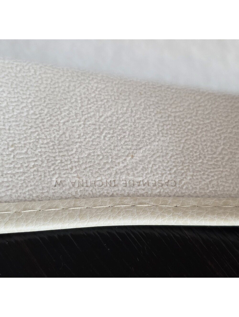Tom Ford White Suede w/ Leather Trim Semi-Hard Eyeglasses Sunglasses Case Bianco - Picture 10 of 10